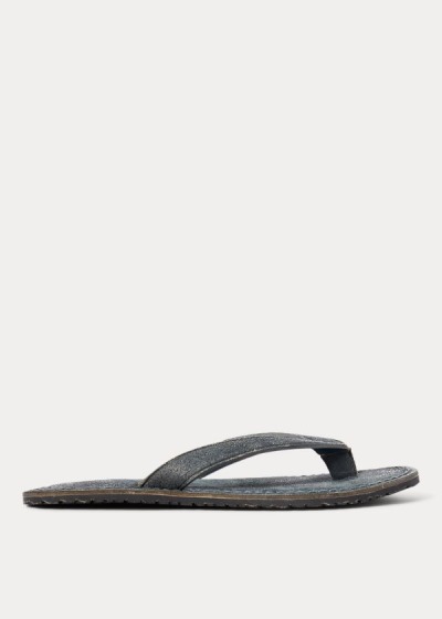 Pánské Sandály Ralph Lauren Suede Flip-Flop - 26374-ZFUM